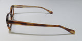 Side view of Oliver Peoples Devereaux Eyeglasses highlighting the stylish brown acetate frame.