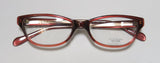 Oliver Peoples Devereaux Eyeglasses featuring a stylish red and brown acetate frame with demo lenses.