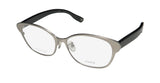 Bottega Veneta eyeglasses in semi-matt silver titanium, comfortable fit, size 53-15-145, customizable lenses.