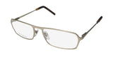 Yves Saint Laurent eyeglasses in light gold brushed frame with demo lenses, size 53-17-135, showcasing stylish design.
