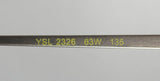 Yves Saint Laurent 2326 Eyeglasses side view with model information printed on the frame.