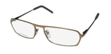 Yves Saint Laurent 2326 Eyeglasses in brushed bronze, size 55-17-135, showcasing a stylish metal and acetate frame.