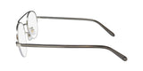 Side view of Garrett Leight Manchester blue light blocking eyeglasses with metal frame and demo lenses.