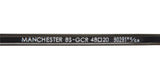 Close-up of the engraved frame details of Garrett Leight Manchester Blue Light Technology Eyeglasses.