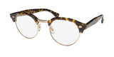 Garrett Leight Oakwood blue light blocking eyeglasses in tuscan tortoise and gold frame with demo lenses