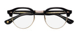Garrett Leight Oakwood Blue Light Technology Eyeglasses featuring a stylish black frame with demo lenses.