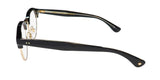 Garrett Leight Oakwood Blue Light Technology Eyeglasses side view with stylish black frame and demo lenses.