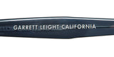 Garrett Leight Oakwood Blue Light Technology Eyeglasses logo detail on the frame side showing brand name.