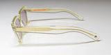 Side view of Garrett Leight designer sunglasses showcasing their stylish acetate frame and colored lenses.