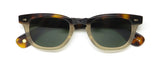 Garrett Leight designer sunglasses in tortoise shell frame with dark lenses, perfect for stylish eye protection.