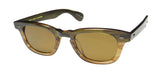 Garrett Leight Lo-B Sunglasses in bamboo fade color with UV protection, size 46-23-145.
