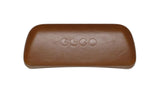 Garrett Leight Lo-B Sunglasses brown leather case for stylish and protective storage.