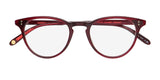 Garrett Leight Alice blue light technology eyeglasses in stylish maroon frame with clear demo lenses.
