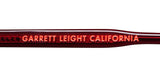 Garrett Leight Alice Blue Light Technology Eyeglasses red acetate frame with logo detailing
