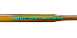 Garrett Leight Alice Blue Light Technology Eyeglasses frame branding detail with logo in blue.