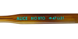 Garrett Leight Alice Blue Light Technology Eyeglasses frame detail with logo and measurements
