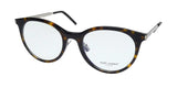 Yves Saint Laurent SL268 eyeglasses in havana and silver, featuring demo lenses, premium acetate frame, made in Italy.